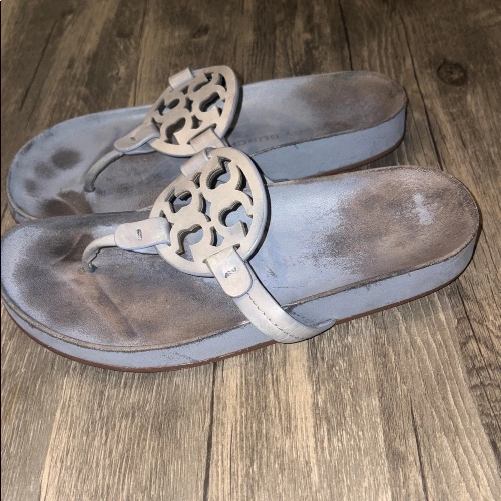 Tory Burch Miller Cloud Women's Leather Ergonomic Slide Sandals size 7